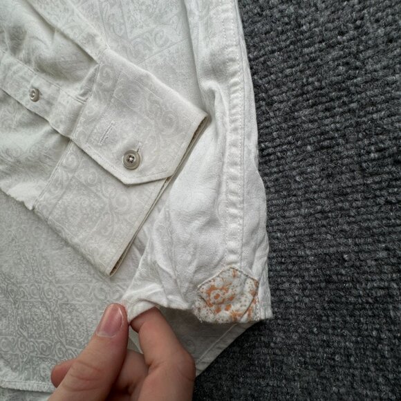 Robert Graham White Long Sleeve Button Up Shirt Men Size XL Classic Fit Swirl - Picture 9 of 16